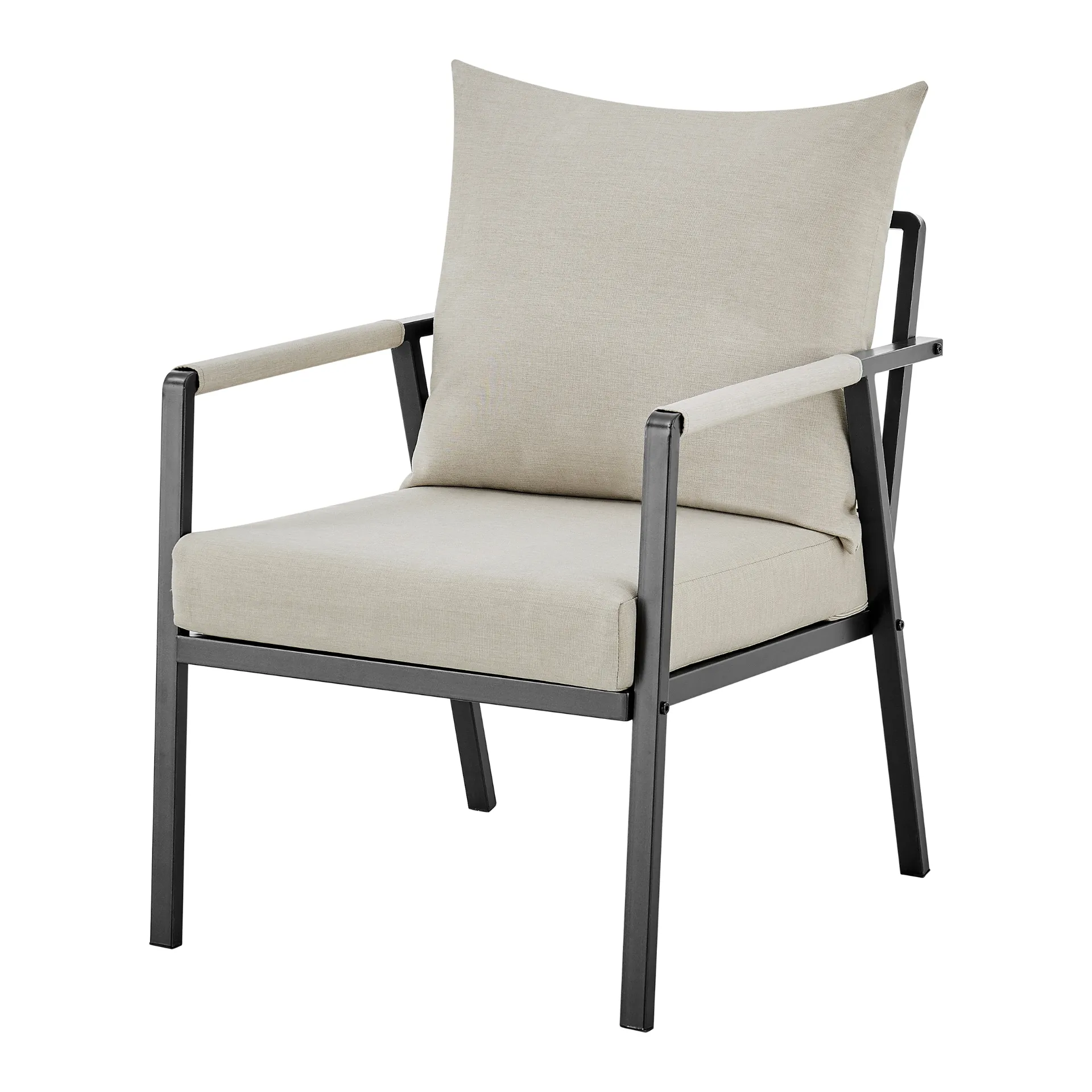 Rivano KD Fabric Outdoor Accent Arm Chair, Coastal Taupe 