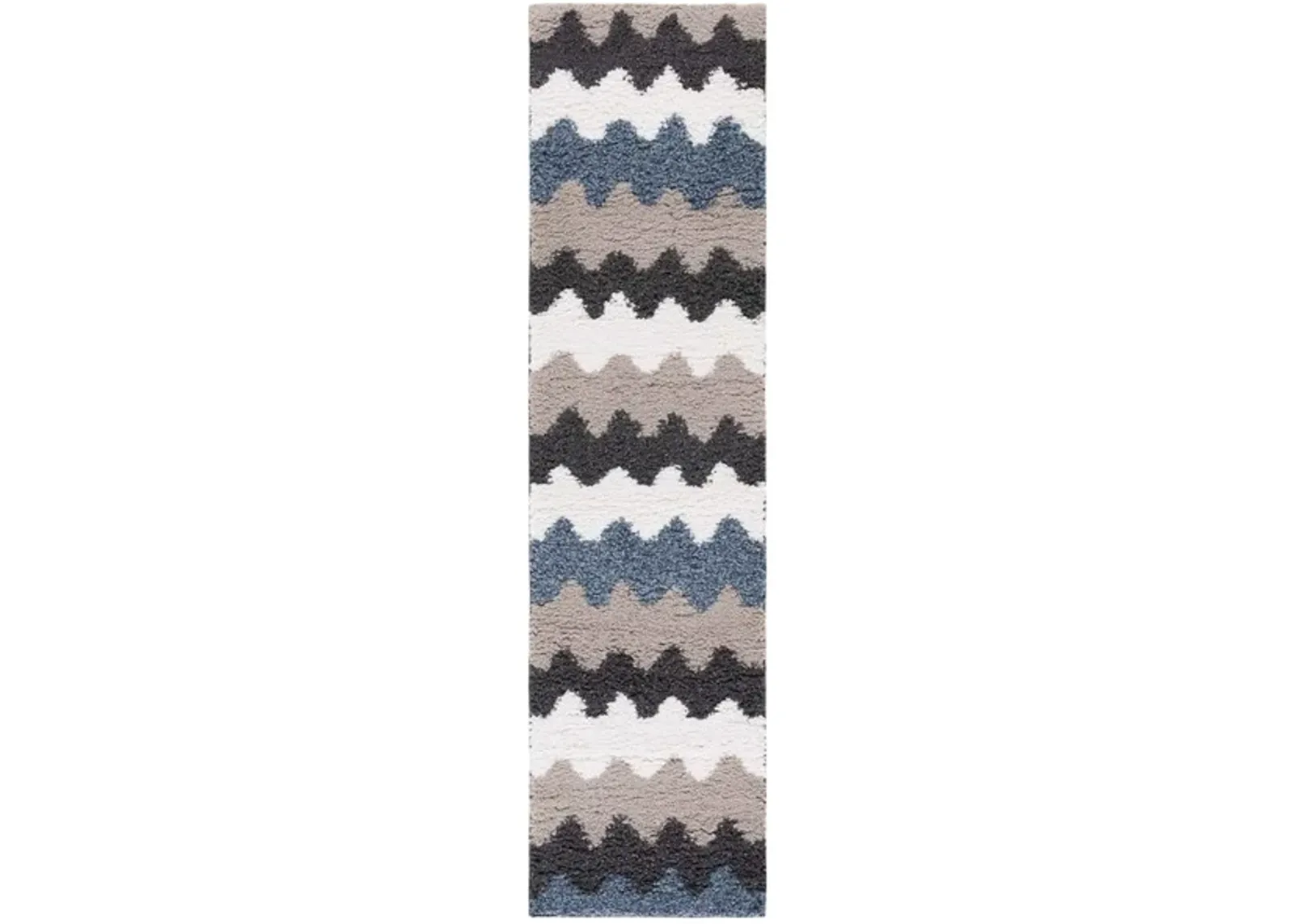 CALICO SHAG 116 Black  2'-2' X 8' Runner Rug