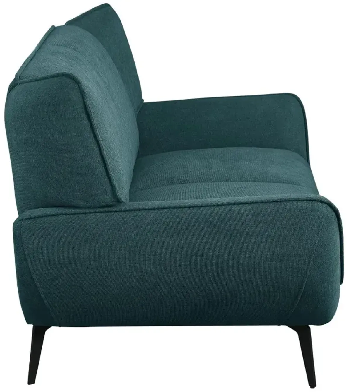 Acton 2-piece Upholstered Flared Arm Sofa Set Teal Blue