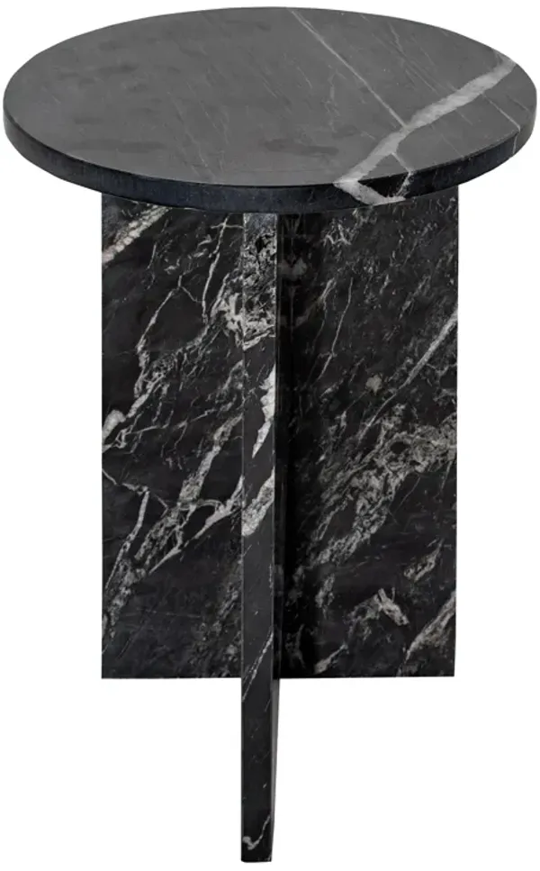 GRACE ACCENT TABLE BLACK MARBLE