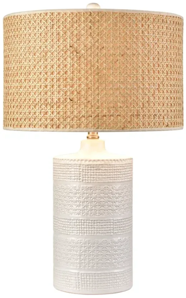 Seymour 24.5'' High 1-Light Table Lamp - White Glaze - Includes LED Bulb