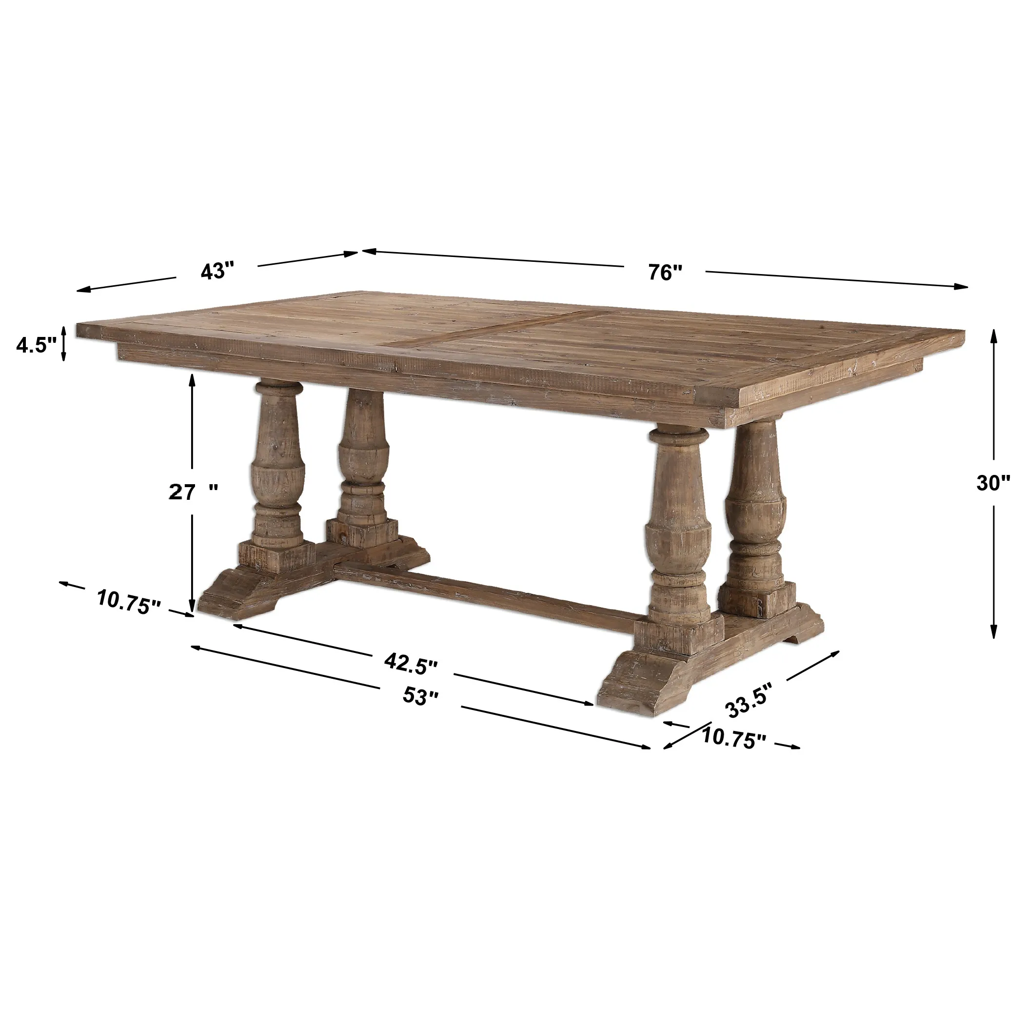  Stratford Salvaged Wood Dining Table