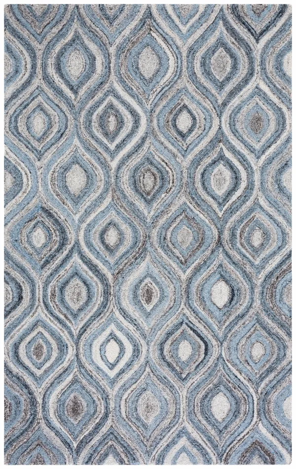 ABSTRACT Hand Tufted 6' x 9' area rug