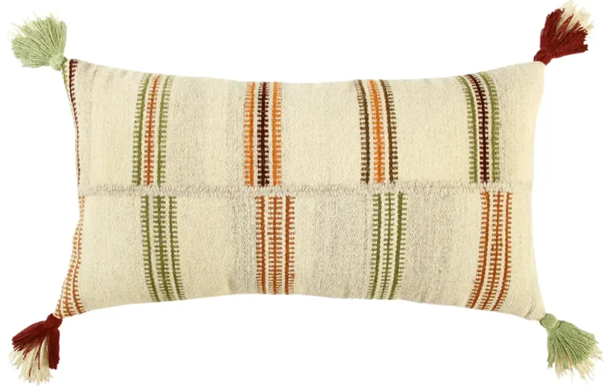 Off-Set Stripe Natural  Pillow