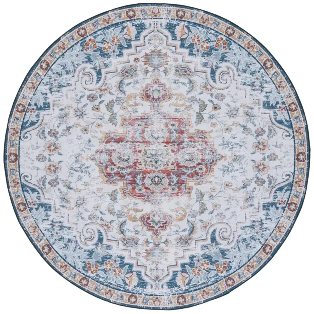 TUCSON 117 M/W S/R GREY  8' x 8' Round Round Rug