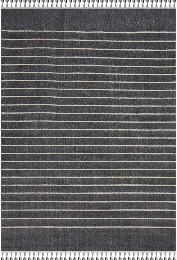 AMBROSE CHARCOAL/ GREY Rectangle 7'10" x 10'2" ft Rug