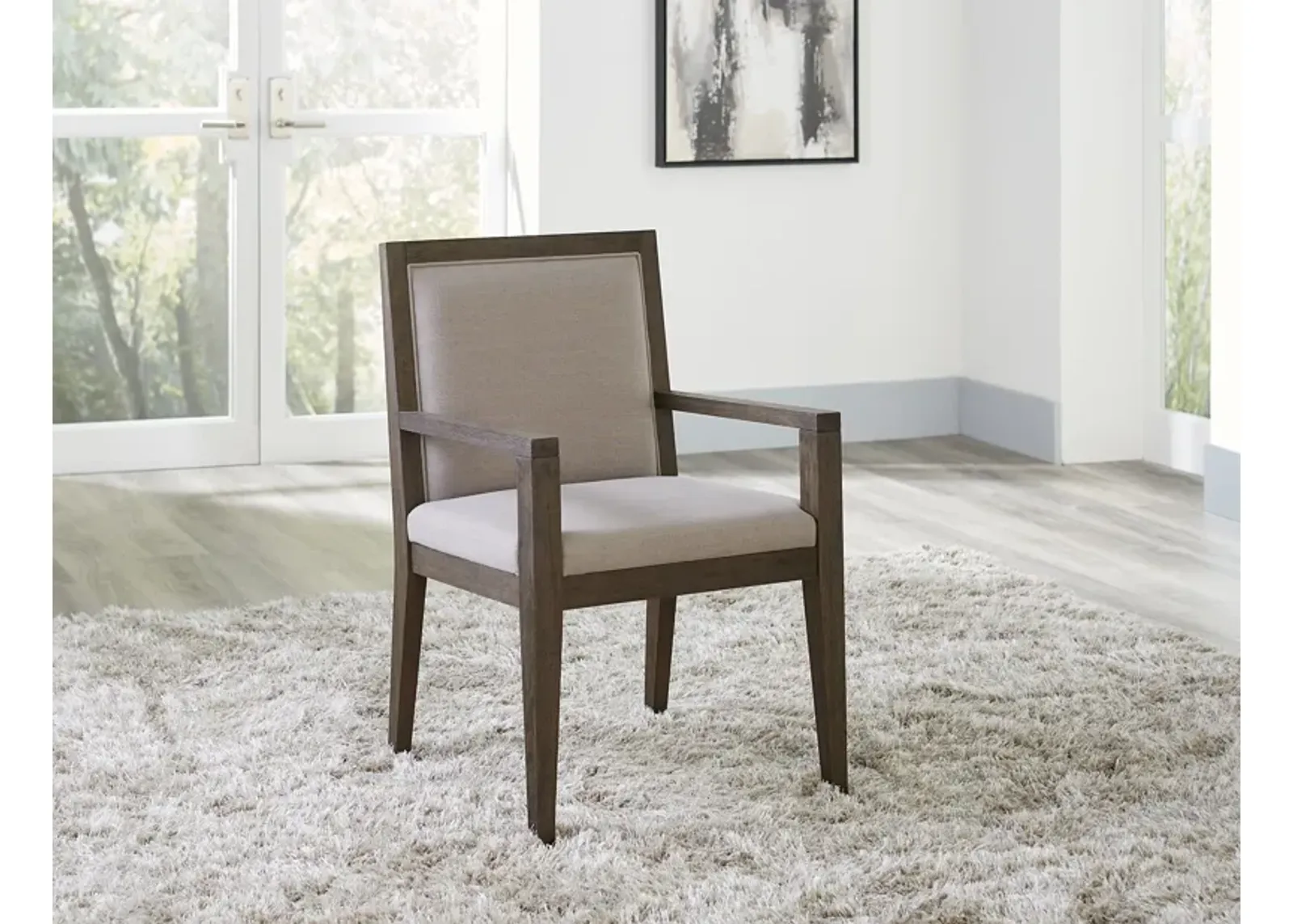 Modesto Wood Framed Arm Chair in French Roast