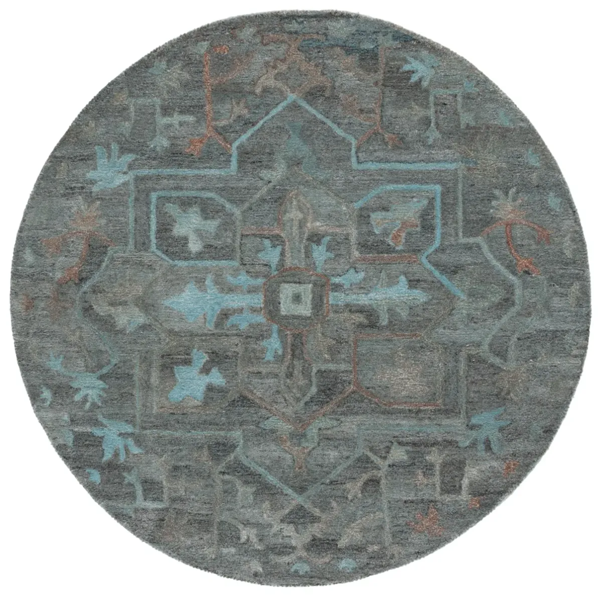 ANATOLIA 402 TEAL  6' x 6' Round Round Rug