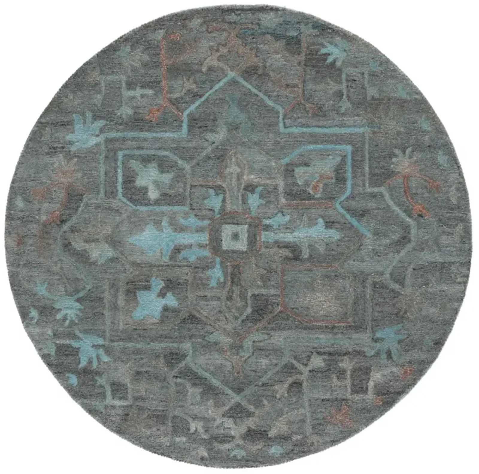 ANATOLIA 402 TEAL  6' x 6' Round Round Rug