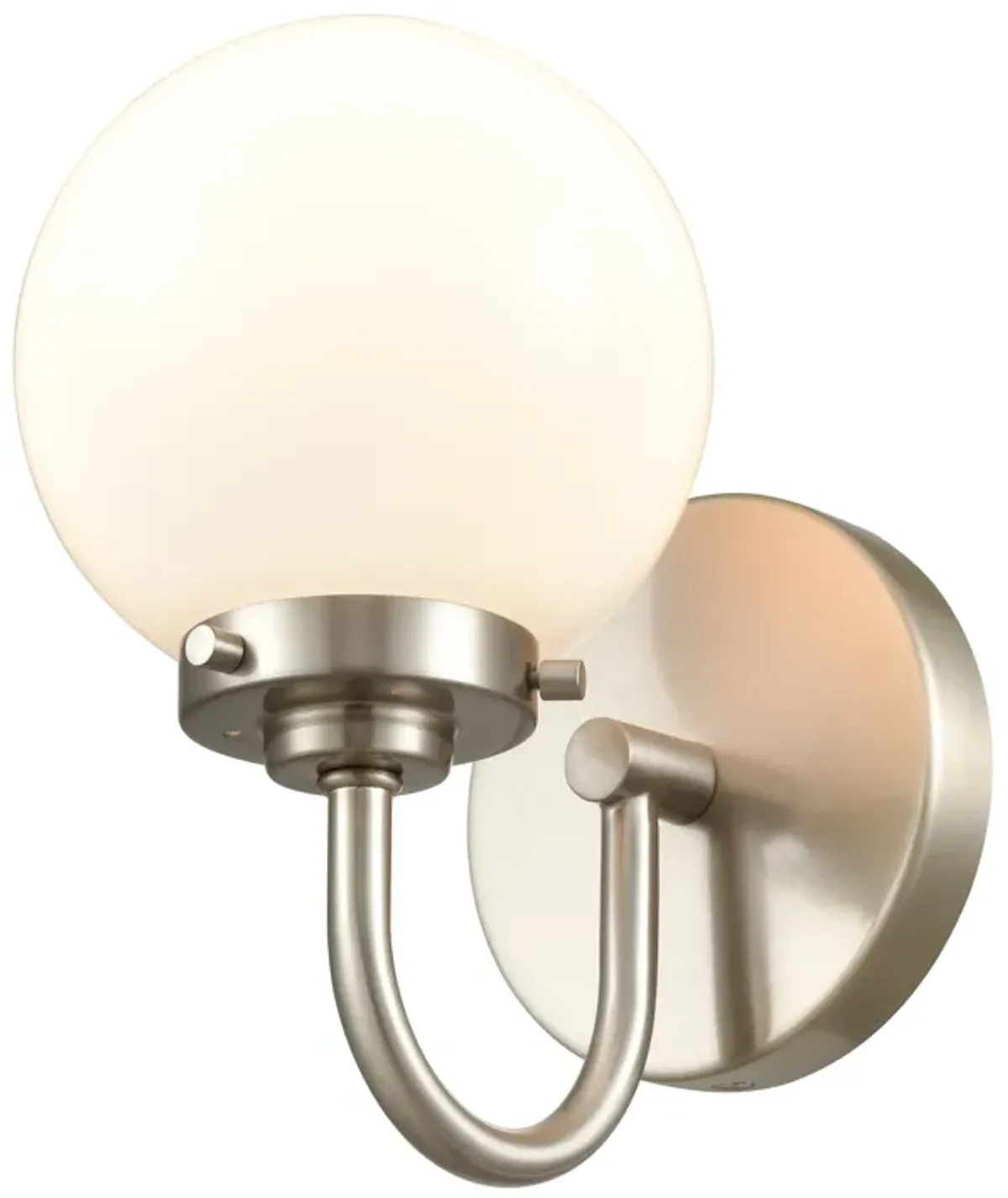 Fairbanks 8.5'' High 1-Light Sconce - Brushed Nickel and Opal