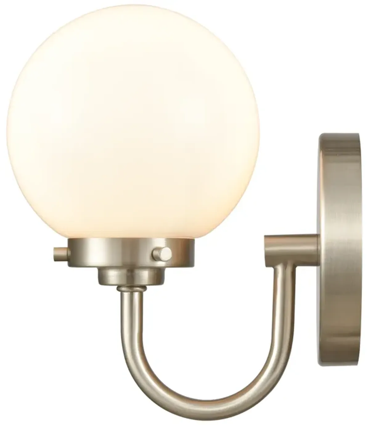 Fairbanks 8.5'' High 1-Light Sconce - Brushed Nickel and Opal