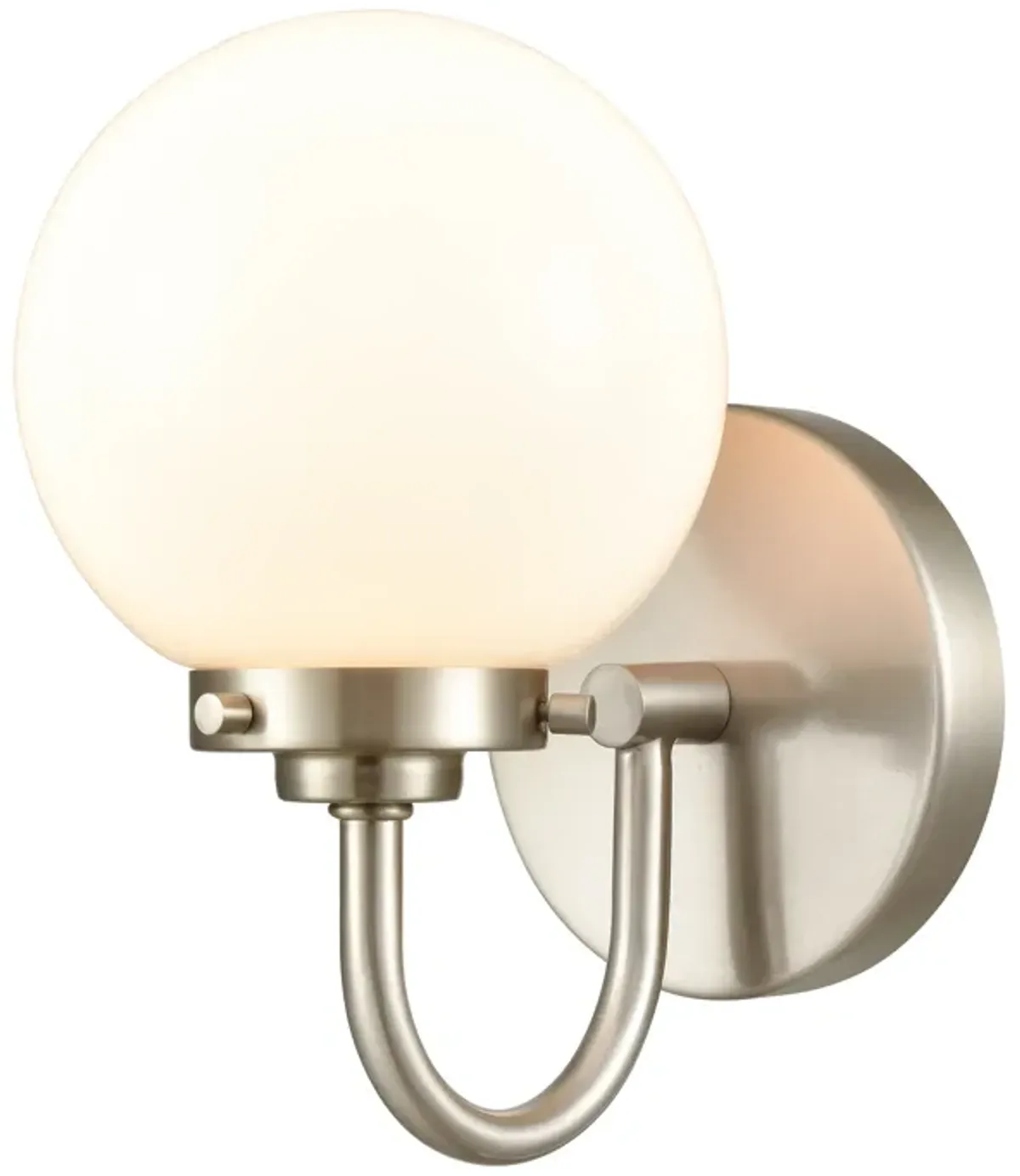 Fairbanks 8.5'' High 1-Light Sconce - Brushed Nickel and Opal