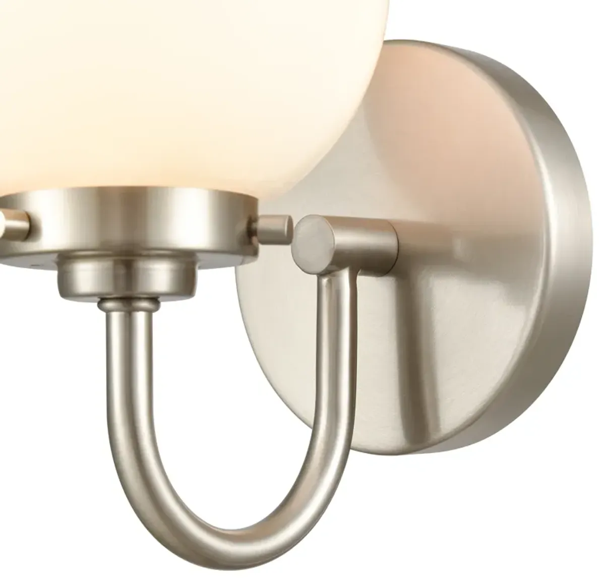 Fairbanks 8.5'' High 1-Light Sconce - Brushed Nickel and Opal