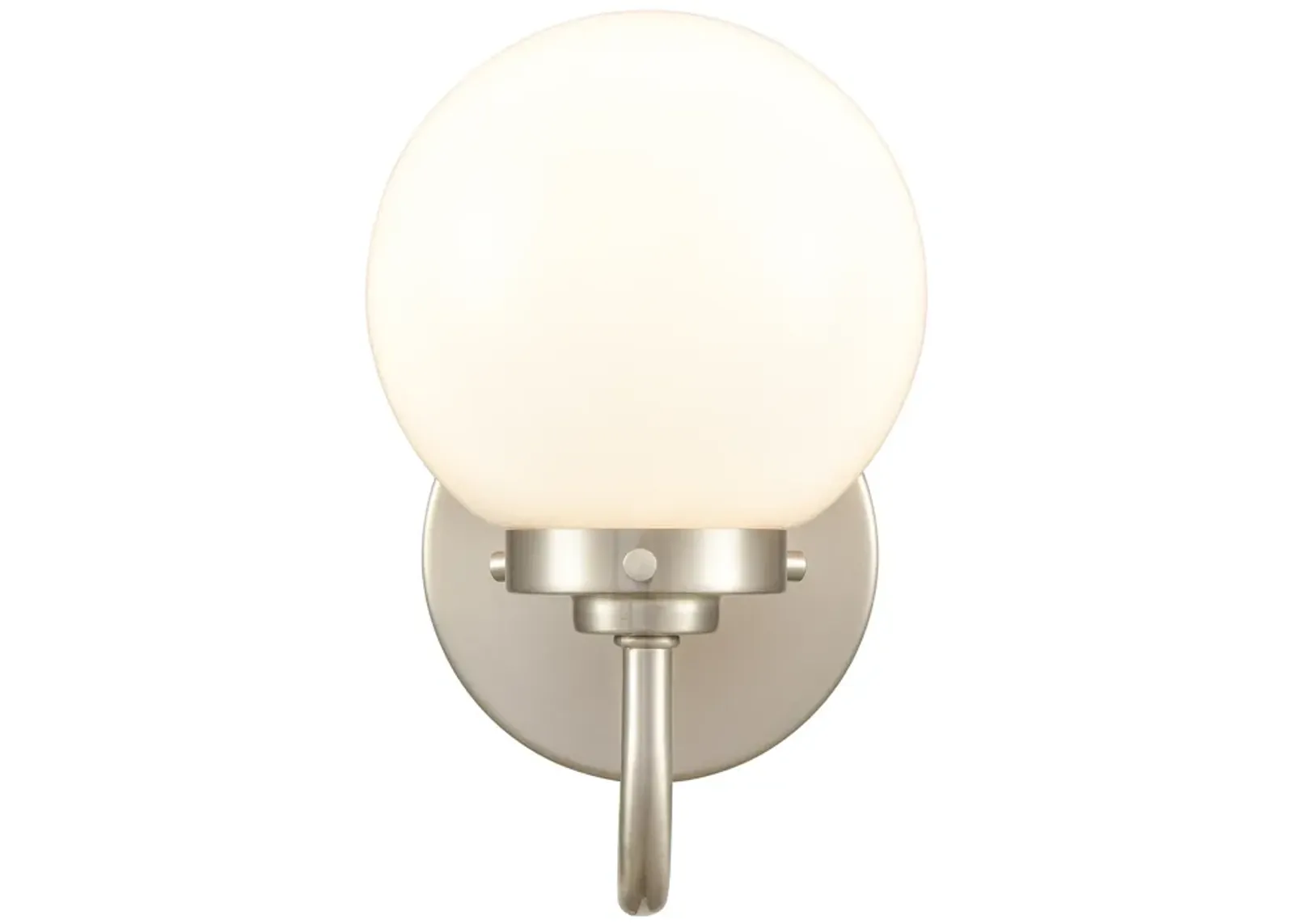 Fairbanks 8.5'' High 1-Light Sconce - Brushed Nickel and Opal