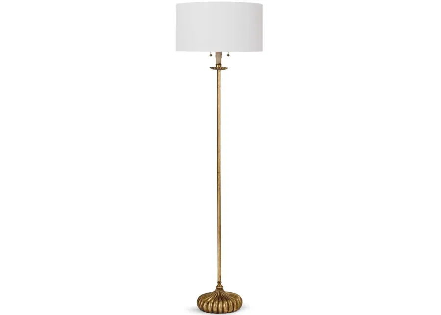 Clove Stem Floor Lamp (Antique Gold Leaf)