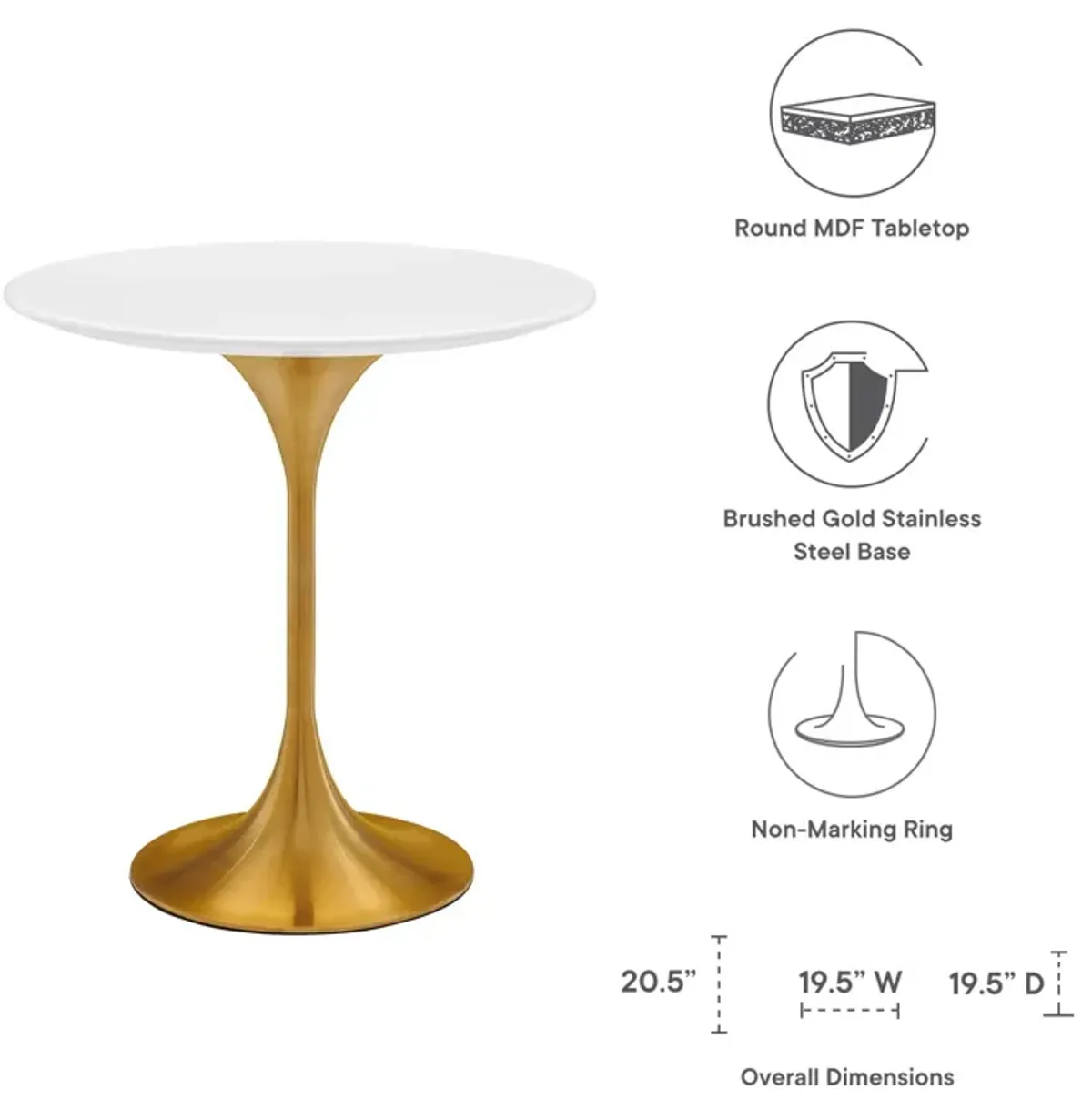 Lippa 20" Round Side Table