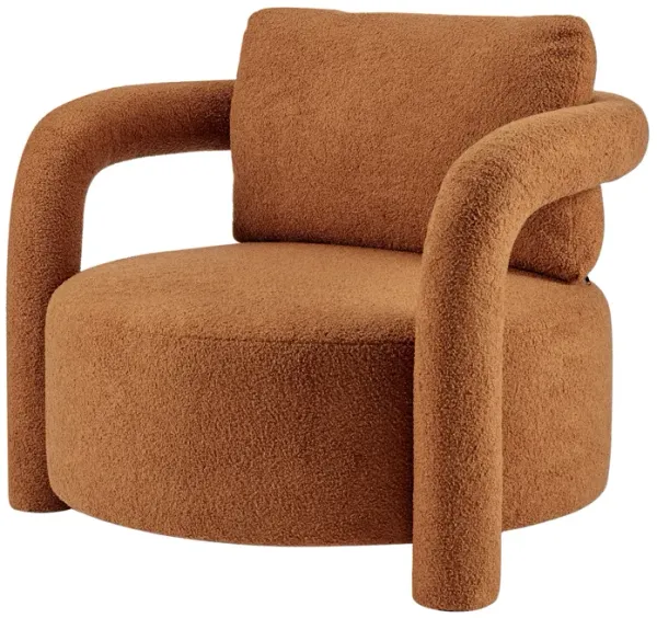 Maisie Faux Shearling Accent Arm Chair, Wilmont Brown 