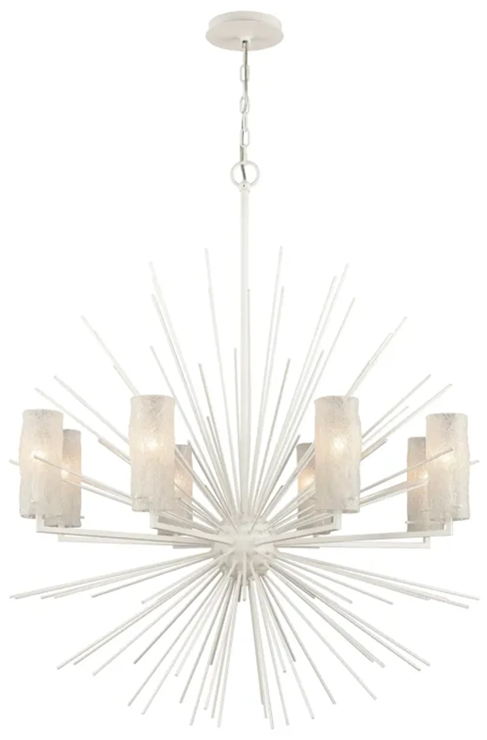 Sea Urchin 34" Wide 8-Light Chandelier - White Coral