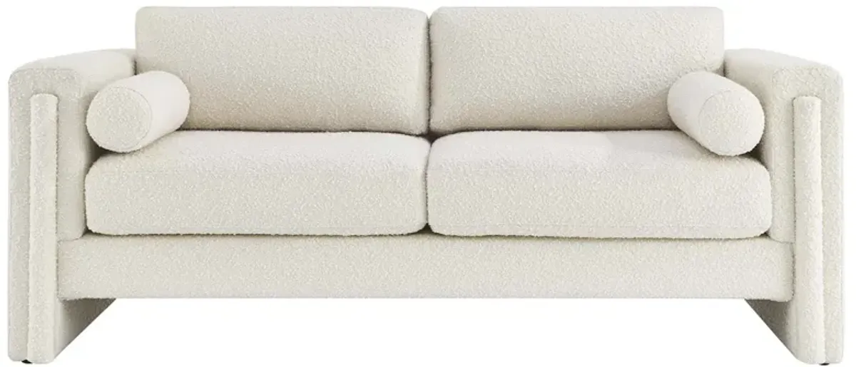 Visible Boucle Fabric Sofa