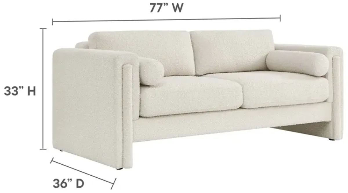 Visible Boucle Fabric Sofa