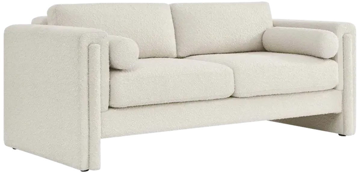 Visible Boucle Fabric Sofa