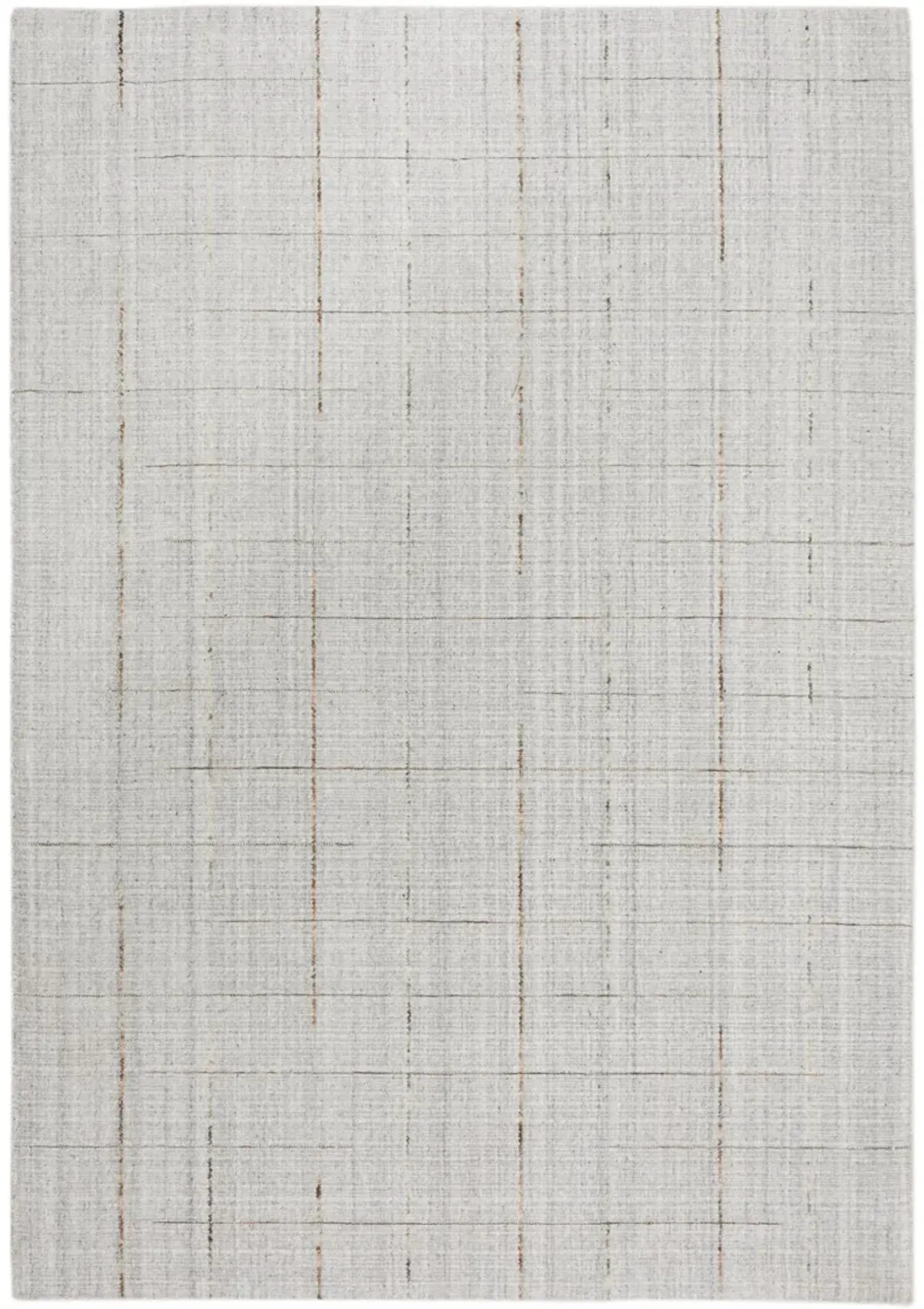 Kiki Silver Solid/Tone on Tone  Wool 7'6" x 9'6" rectangle Rug