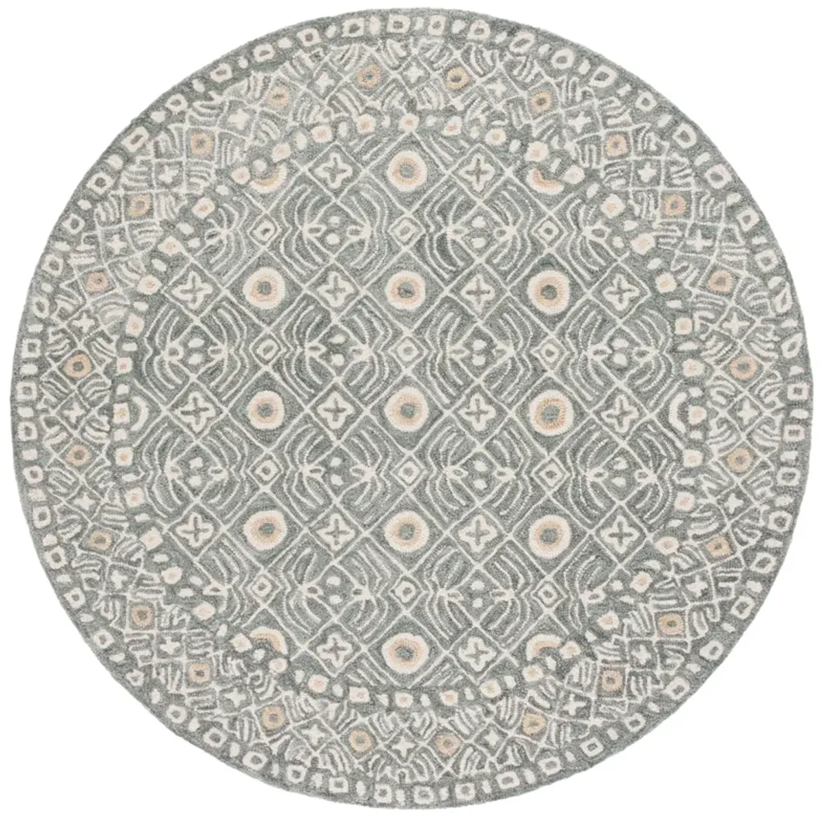 MICRO-LOOP Hand Tufted 5' x 5' Round area rug