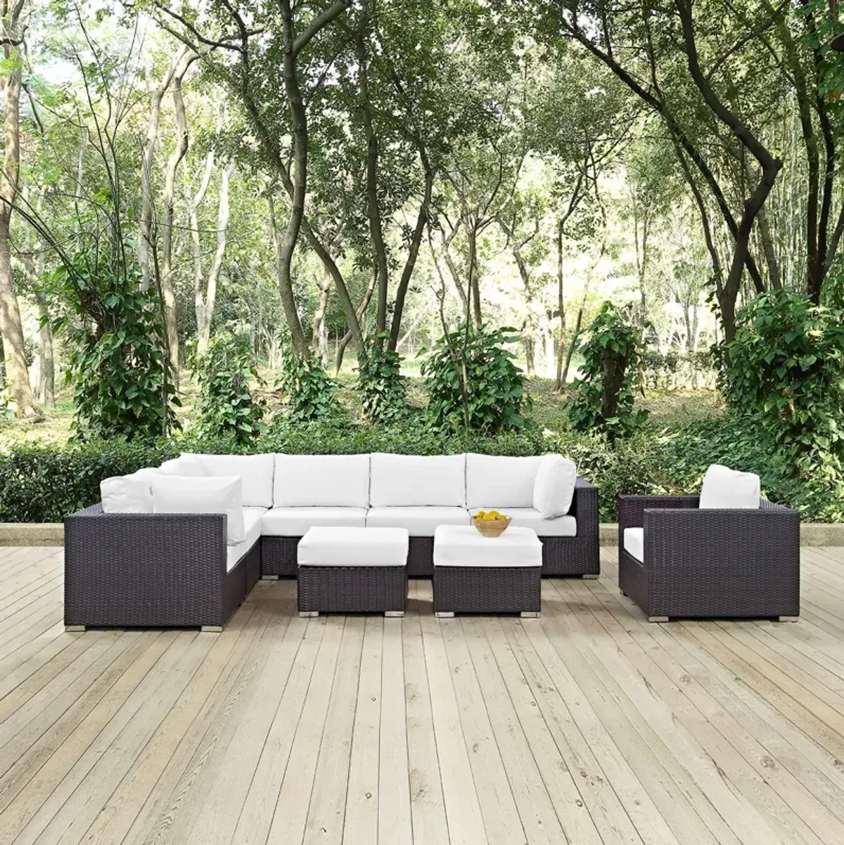 Convene 9 Piece Outdoor Patio Sectional Set