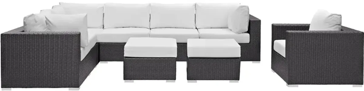 Convene 9 Piece Outdoor Patio Sectional Set