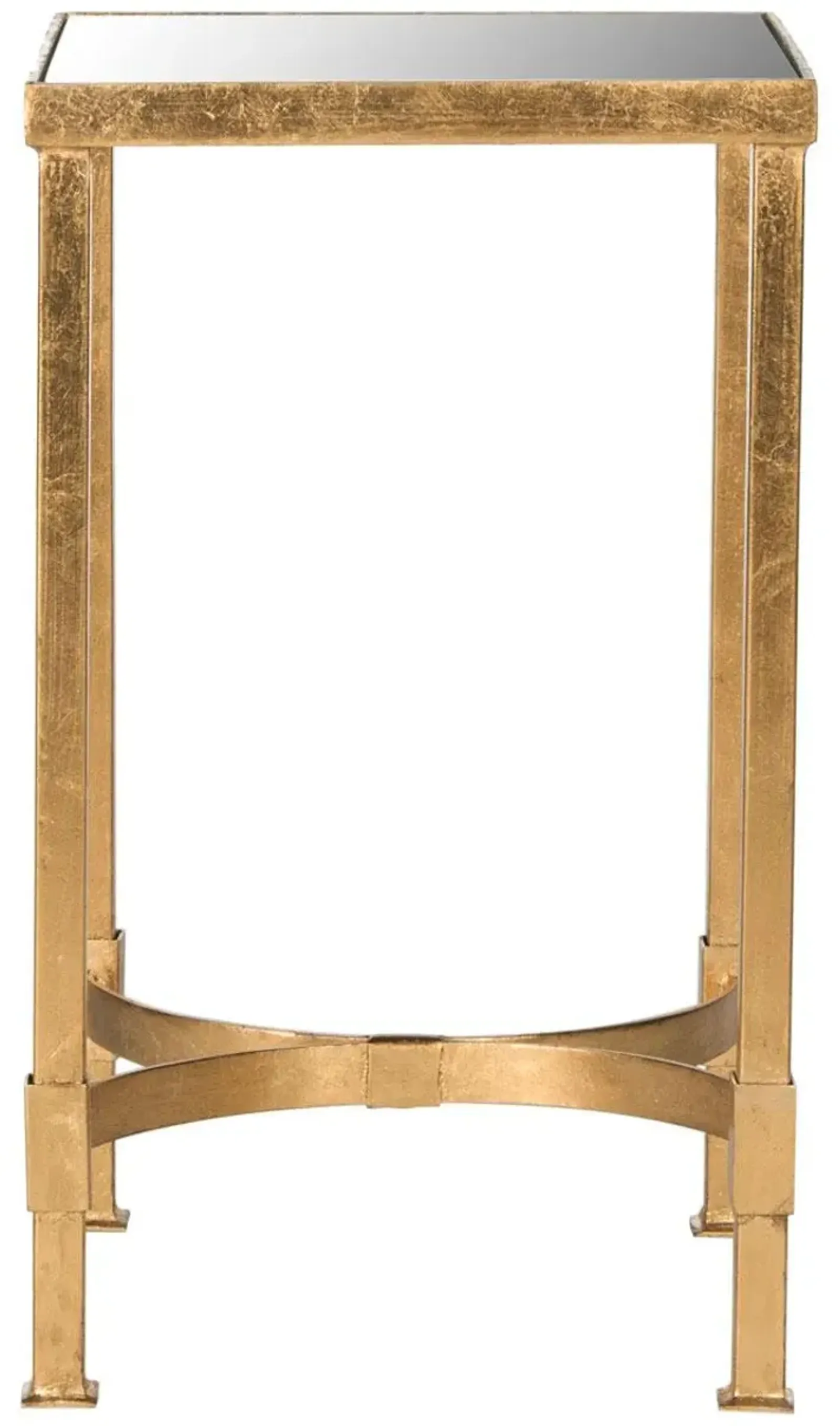 HALYN GOLD LEAF MIRROR TOP END TABLE