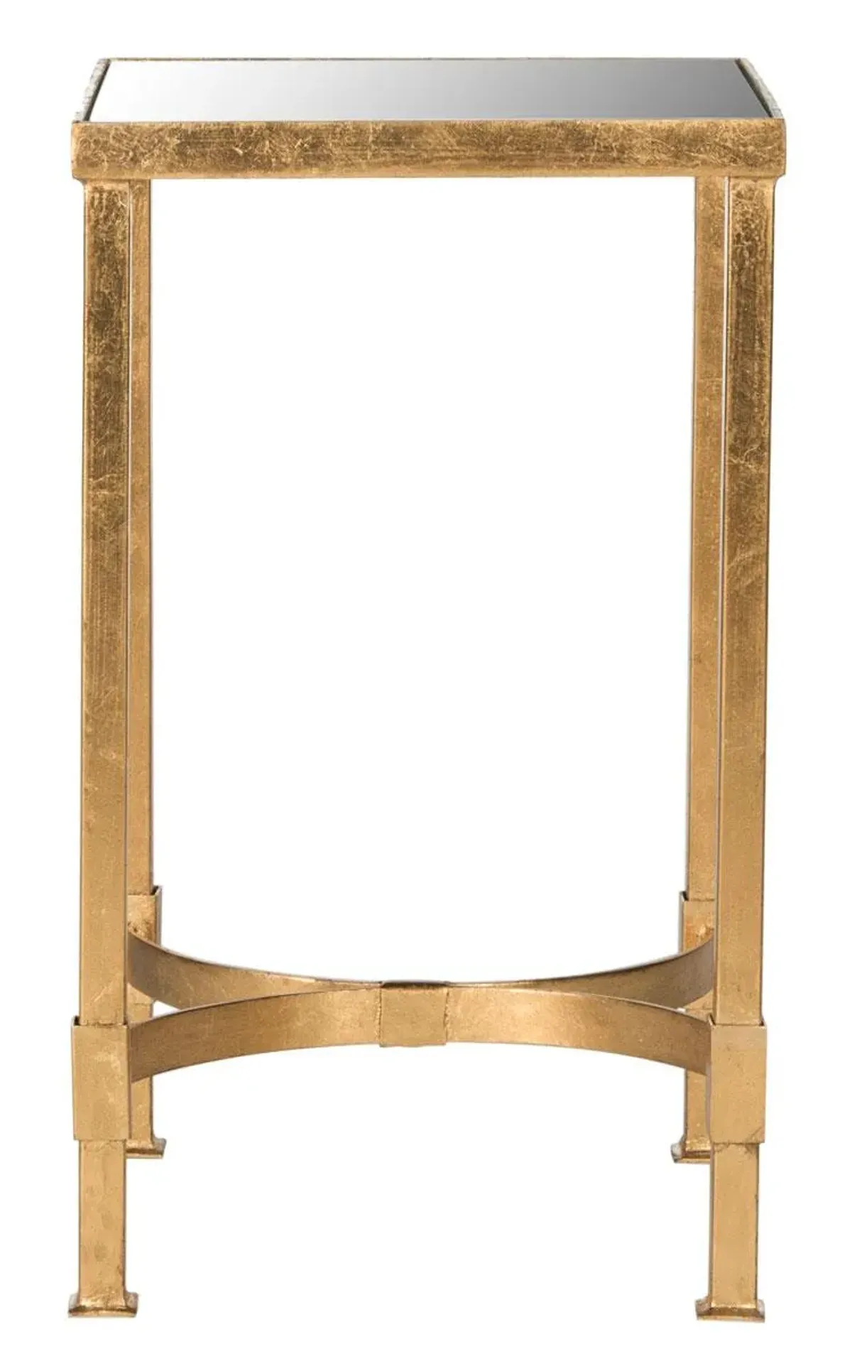 HALYN GOLD LEAF MIRROR TOP END TABLE