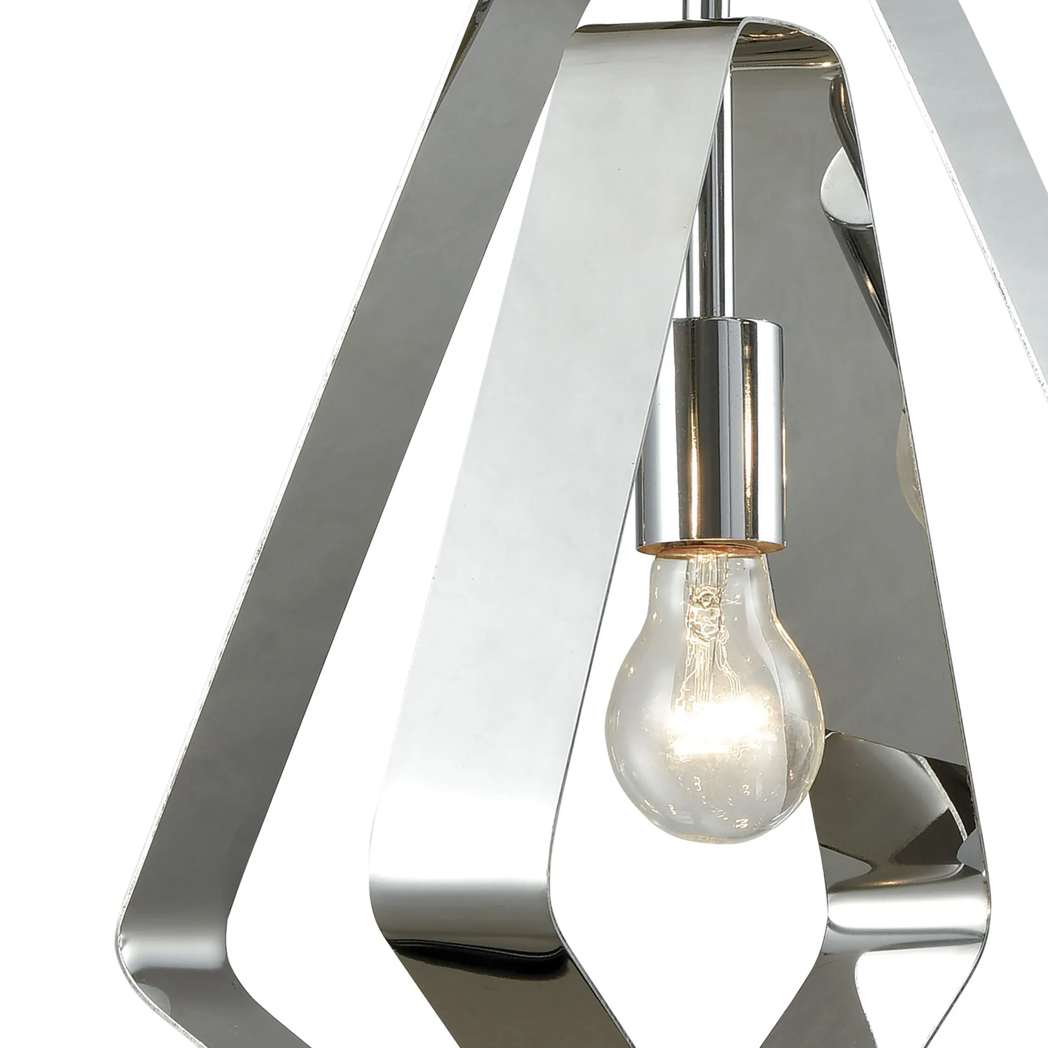 Anguluxe 14" Wide 1-Light Pendant - Polished Chrome