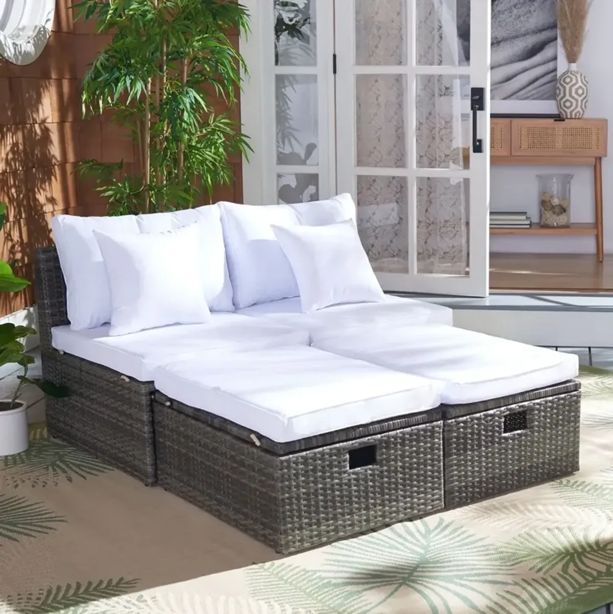 PRAMLA OUTDOOR SETTE WITH OTTOMAN