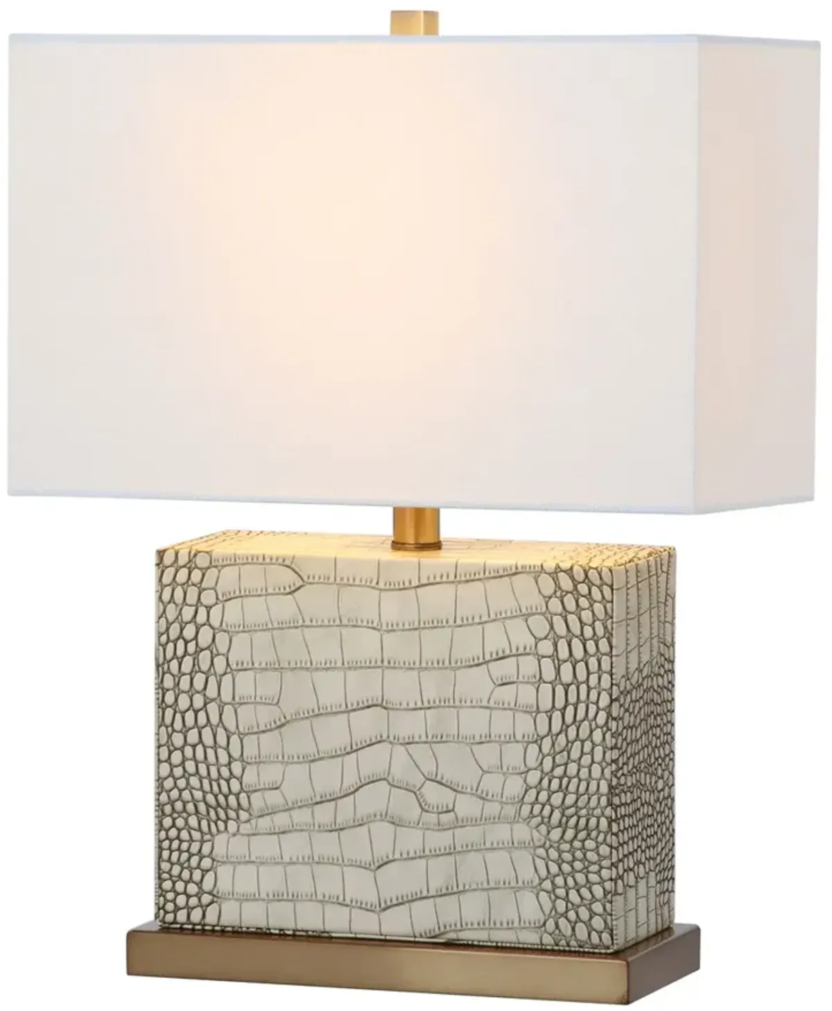 Delia 20.5-Inch H Faux Alligator Table Lamp