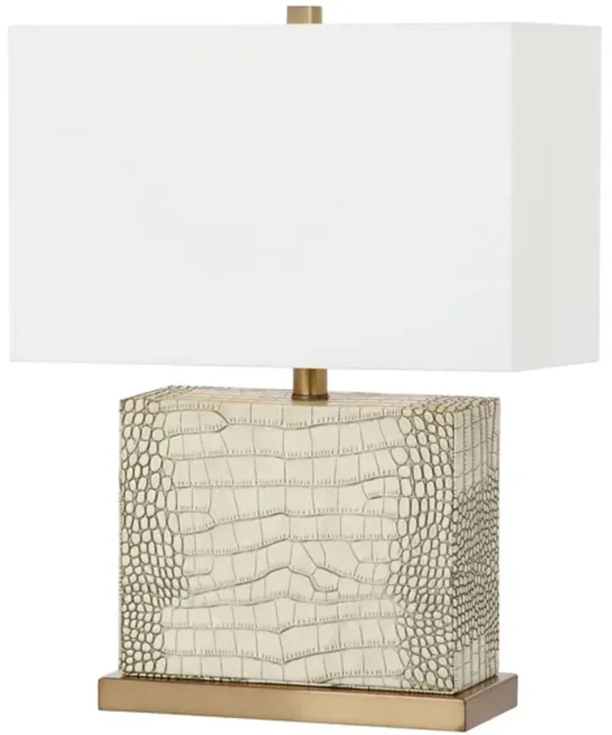 Delia 20.5-Inch H Faux Alligator Table Lamp