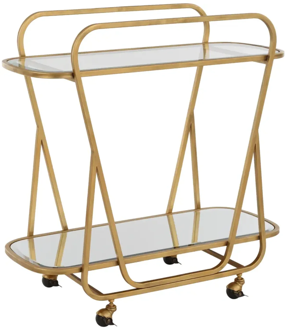 Swain Brass Serving Cart