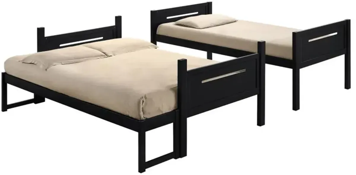 Littleton Twin Over Full Bunk Bed Black