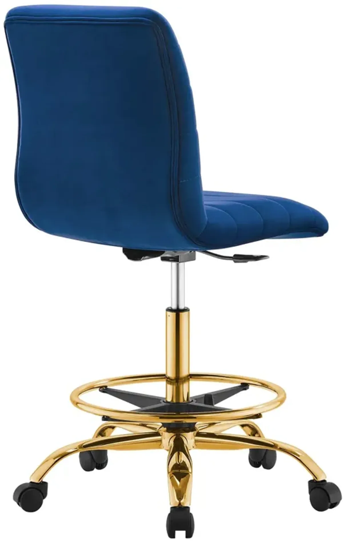 Ripple Armless Performance Velvet Drafting Chair