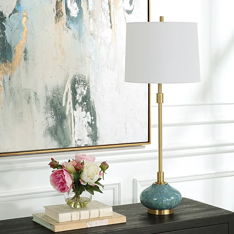 Kaimana Aged Blue Buffet Lamp