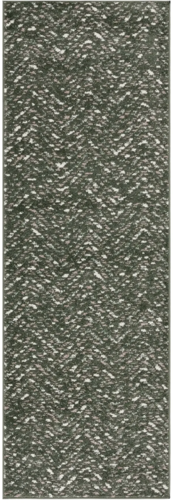 ADIRONDACK 104 DARK GREEN  2'-6' x 8' Runner Rug