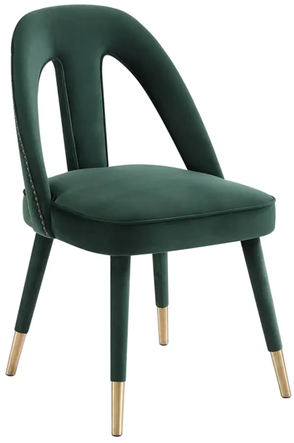 Petra Forest Green Velvet Side Chair