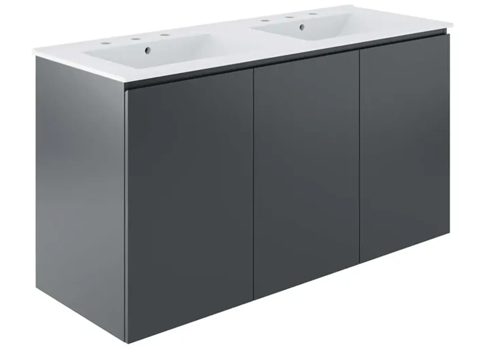 Bryn 48" Wall-Mount Double Sink Bathroom Vanity