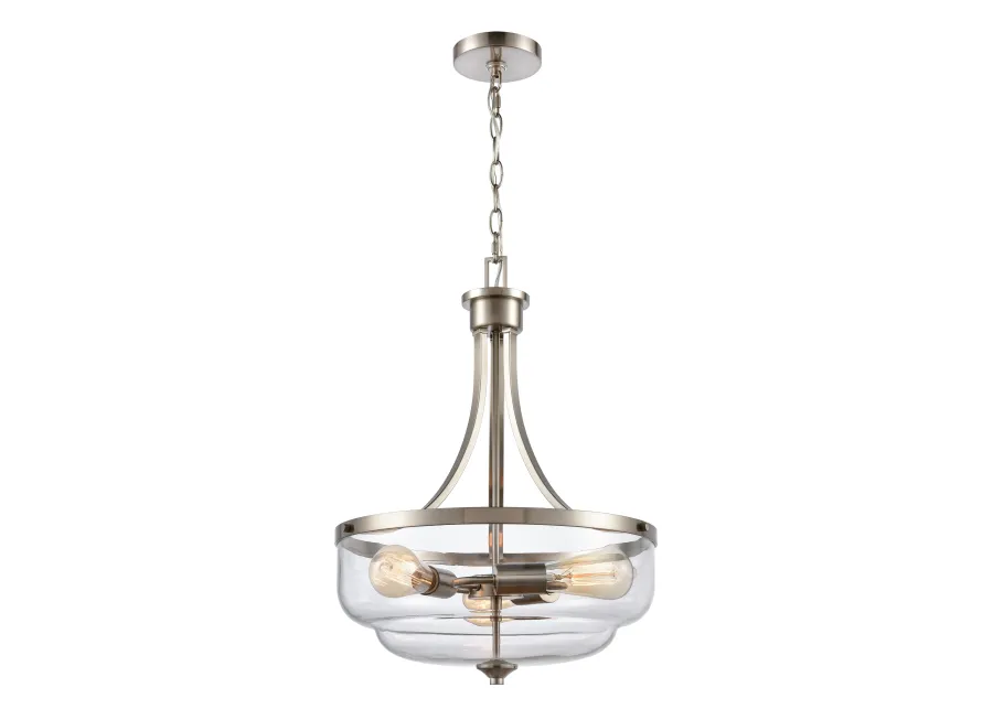 Calistoga 17" Wide 3-Light Pendant - Brushed Nickel