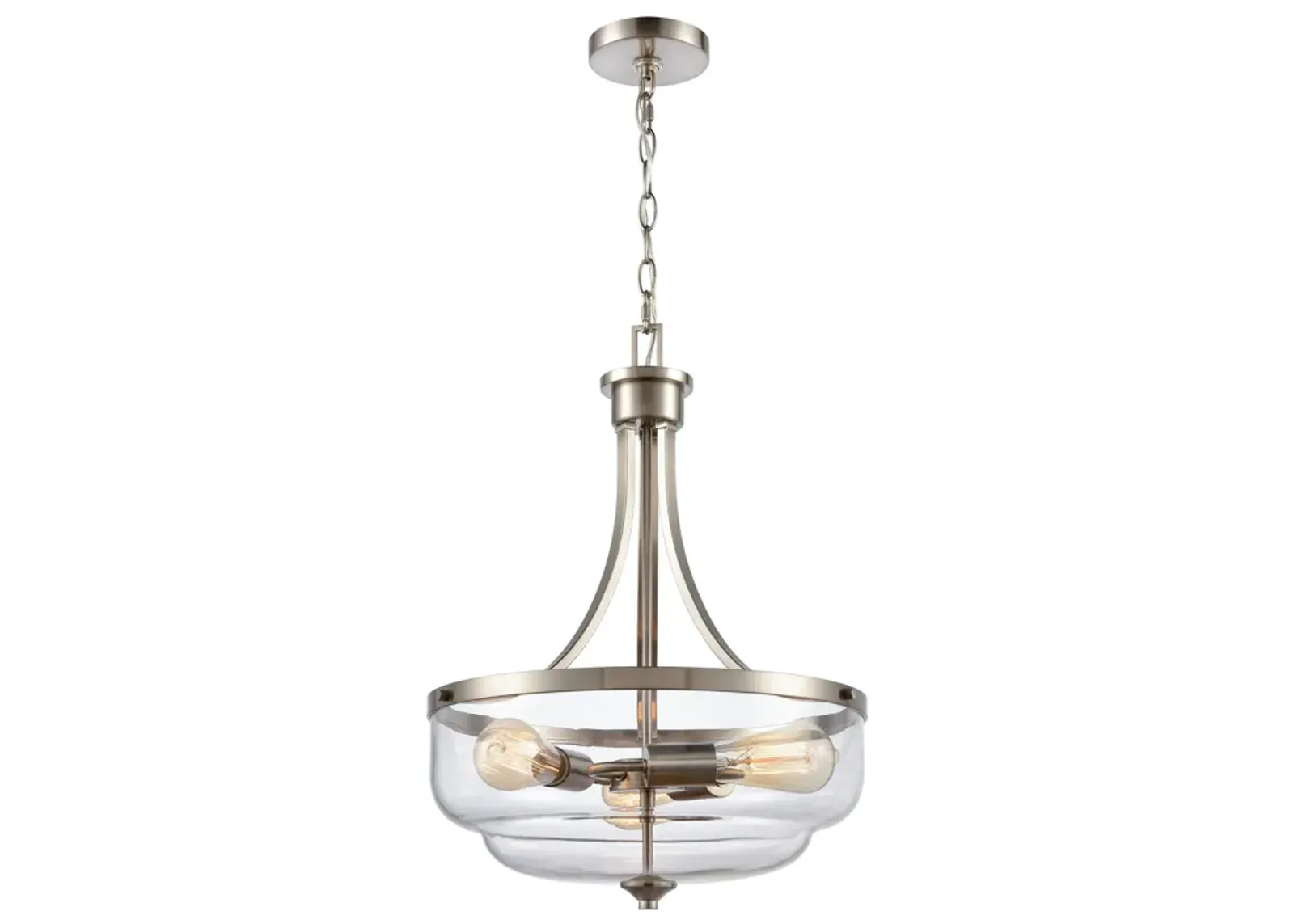 Calistoga 17" Wide 3-Light Pendant - Brushed Nickel