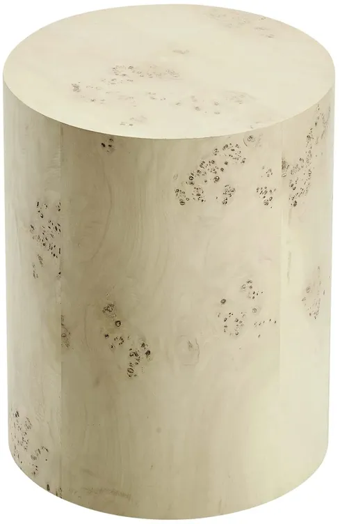 Cosmos 16" Round Burl Wood Side Table