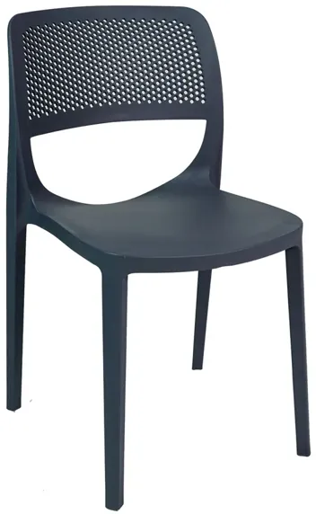 Mila Set of 4 Stackable Side Chair-Anthracite