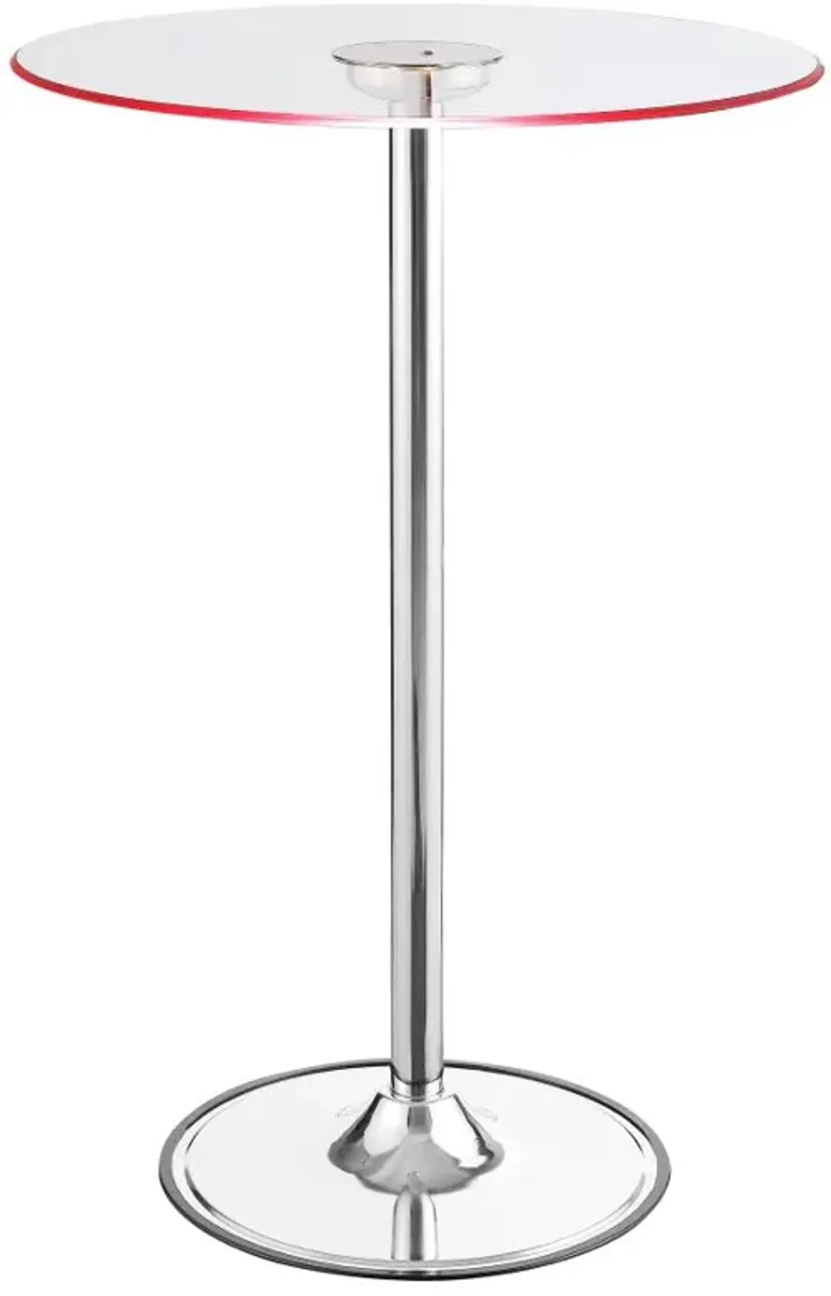 Thea LED Bar Table Chrome and Clear