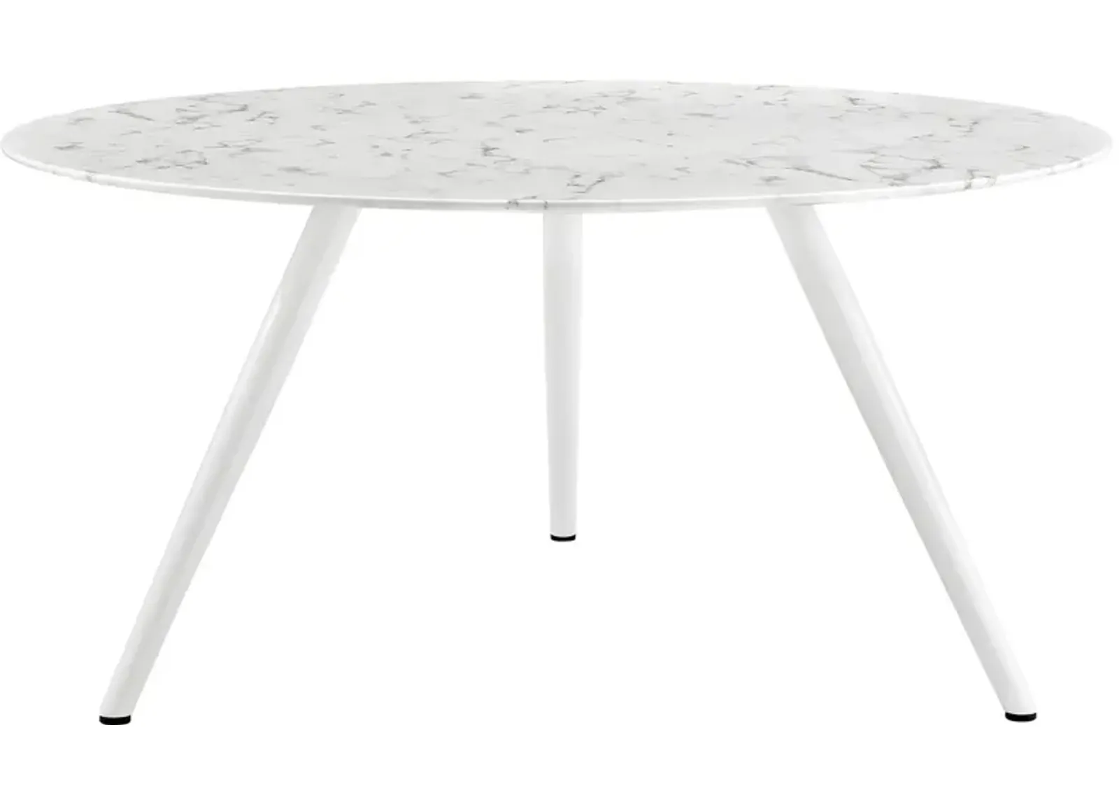 Lippa 60" Round Artificial Marble Dining Table with Tripod Base