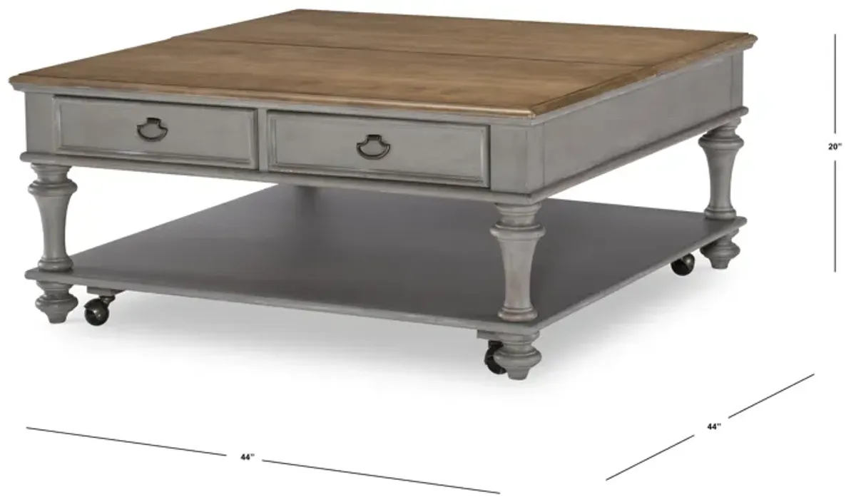 Kingston (Sandalwood Brown + Tweed Gray) Cocktail Table