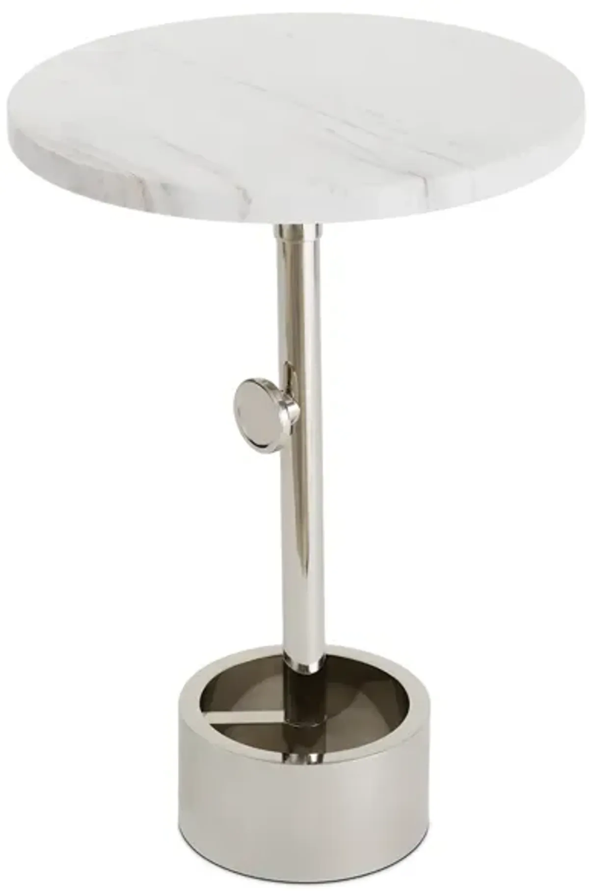 Myles Accent Table (Polished Nickel)